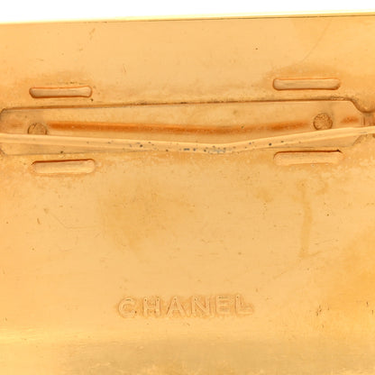 Chanel Metal Logo Plate Brooch Gold 3 of 3