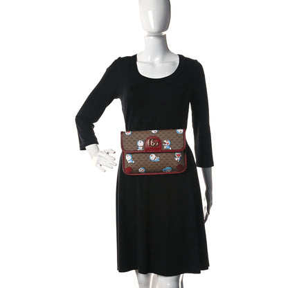 Gucci X DORAEMON Mini Vintage GG Supreme Monogram Web Slim Belt Bag Beige Cherry Red 12 of 12