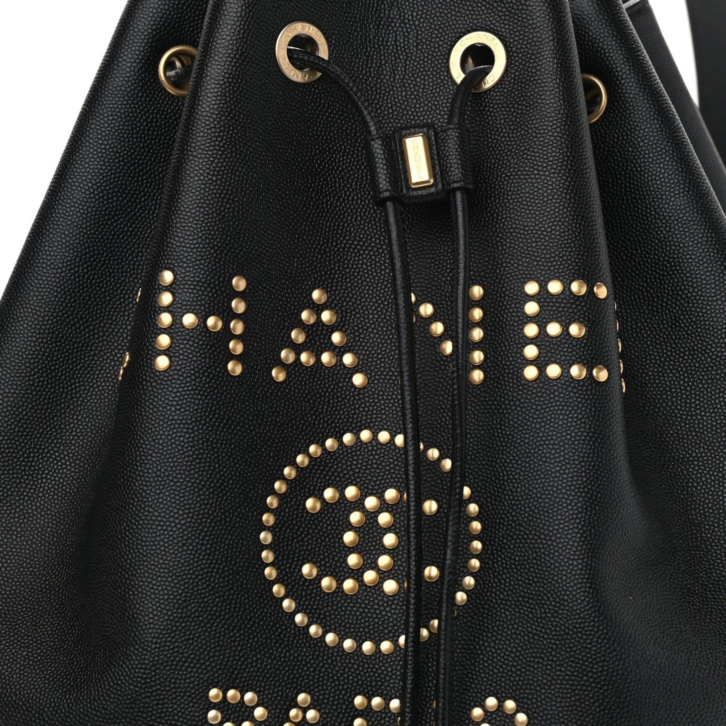 Caviar Deauville Drawstring Backpack Black