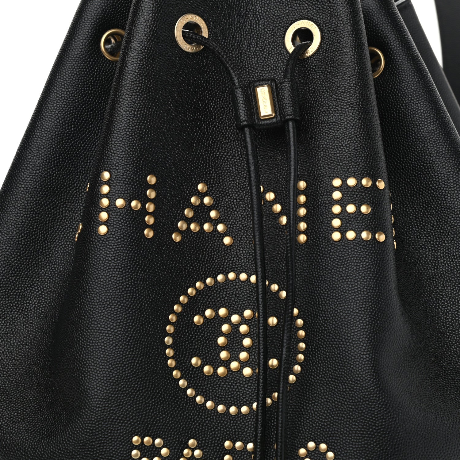 Chanel Caviar Deauville Drawstring Backpack Black 8 of 10