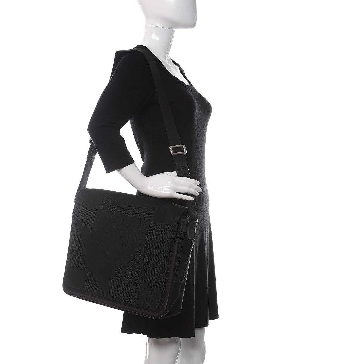 Damier Geant Messenger Bag Black