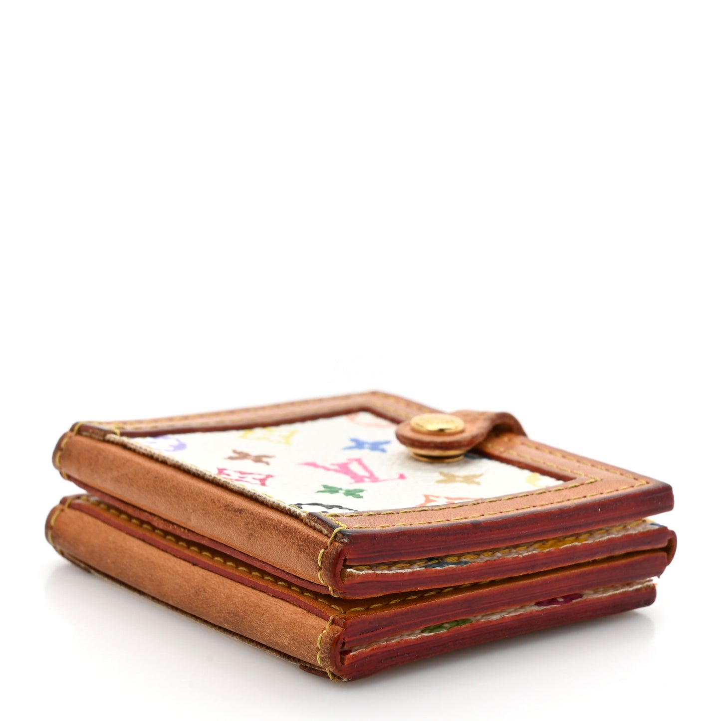 Monogram Multicolor 4 Photo Frame Wallet White