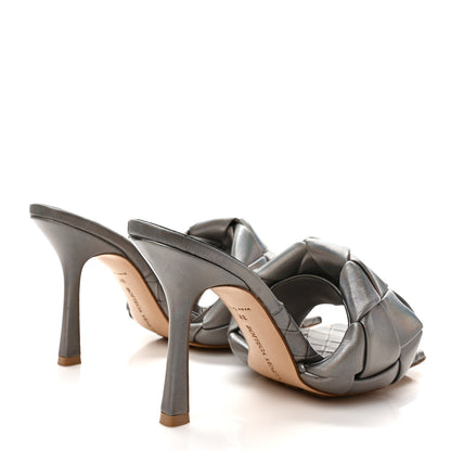 Bottega Veneta Laser Nappa Maxi Intrecciato Lido 90mm Mule Sandals 37 Oyster 4 of 8