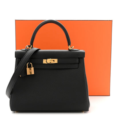 Hermes Togo Kelly Retourne 25 Black 11 of 11