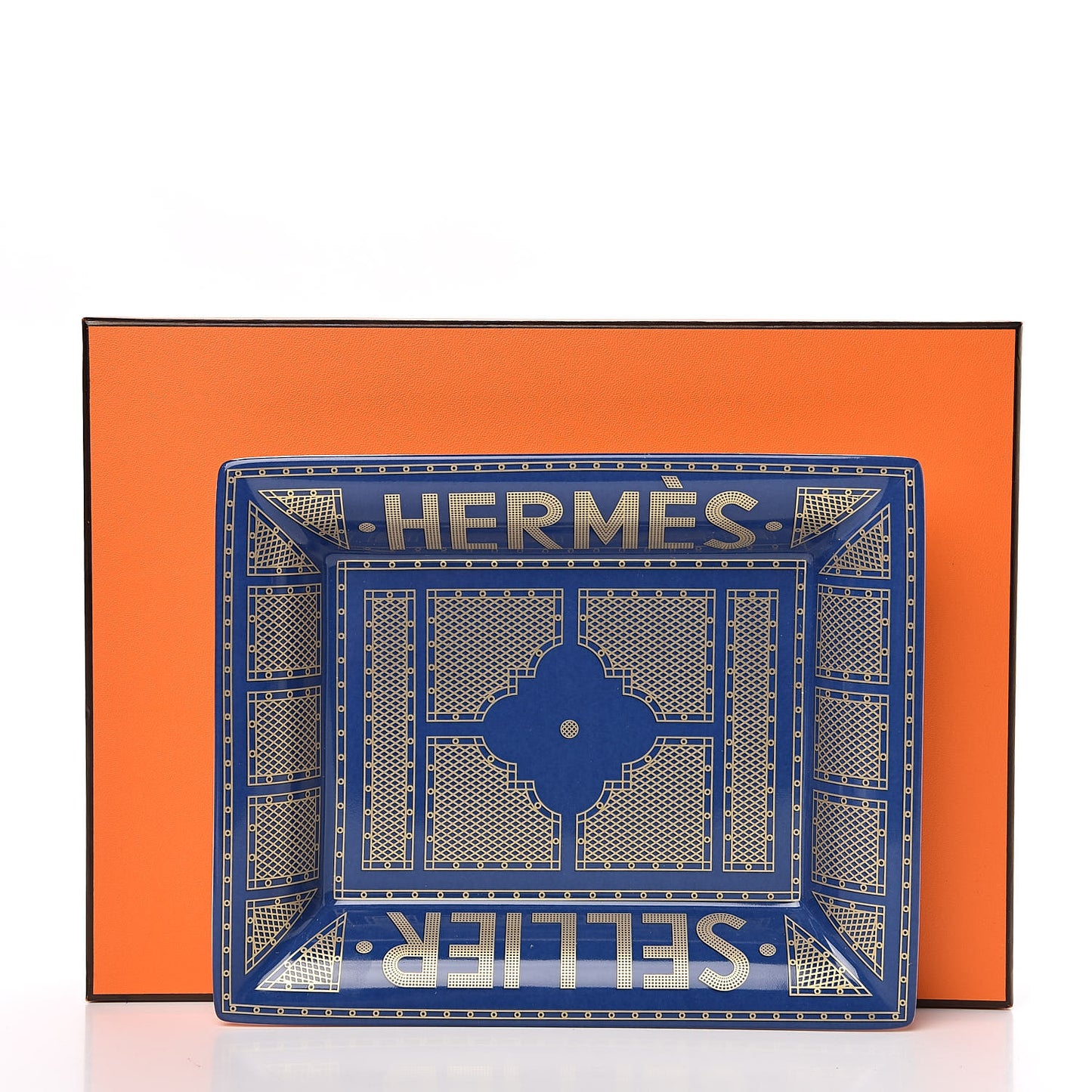 Porcelain Sellier Change Tray Bleu Roi