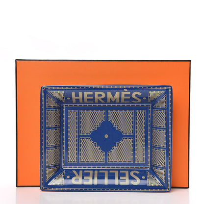 Hermes Porcelain Sellier Change Tray Bleu Roi 5 of 5