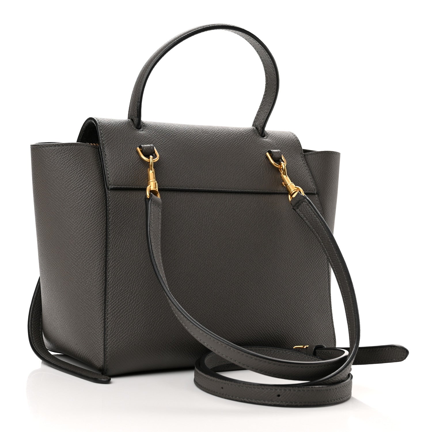 Celine Grained Calfskin Nano Belt Bag Grey 3 of 10