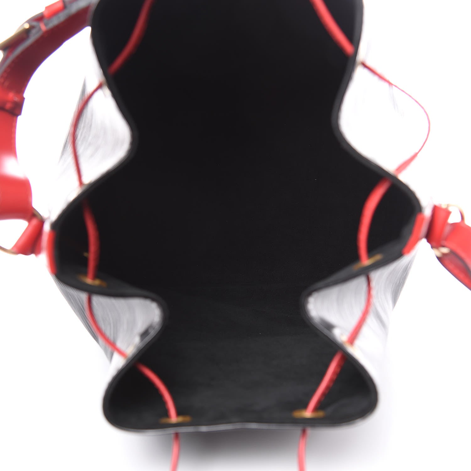 Louis Vuitton Epi Bi-Color Noe Castillan Red Black 5 of 9