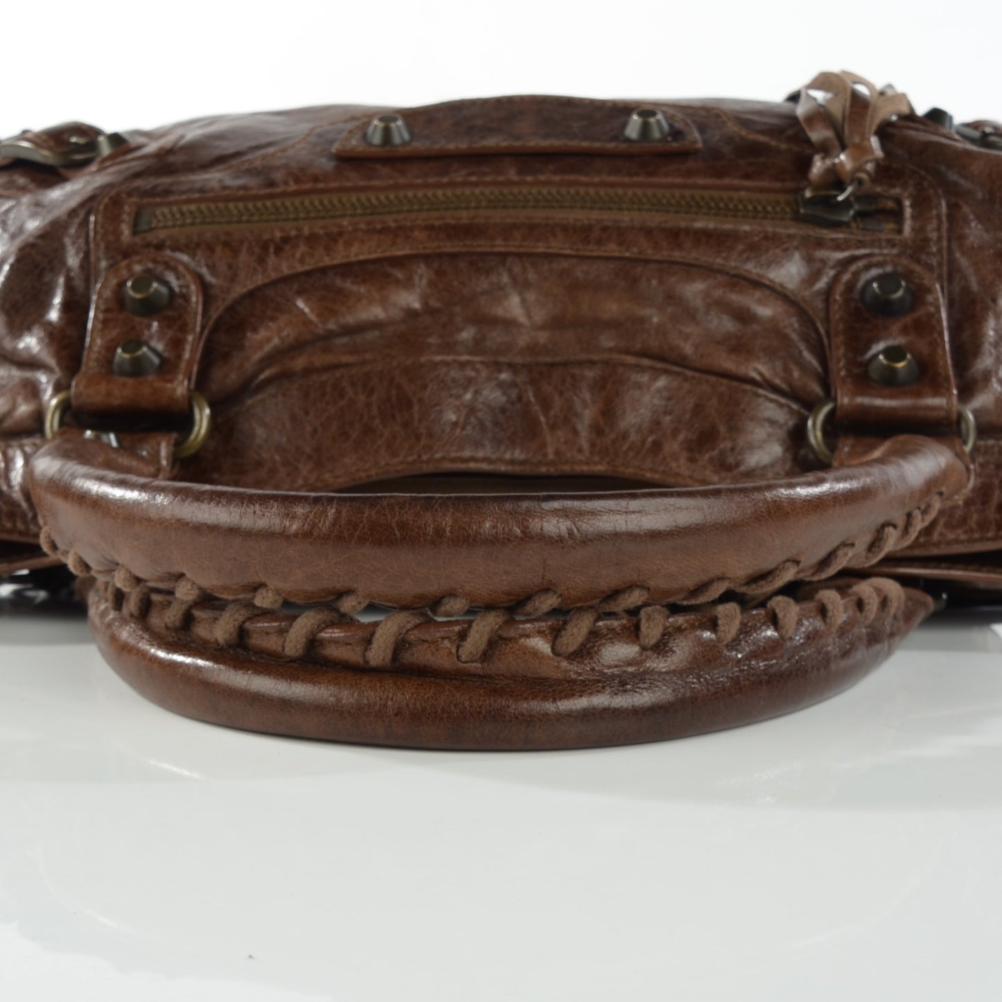 Chevre Classic Hardware First Olive Brown