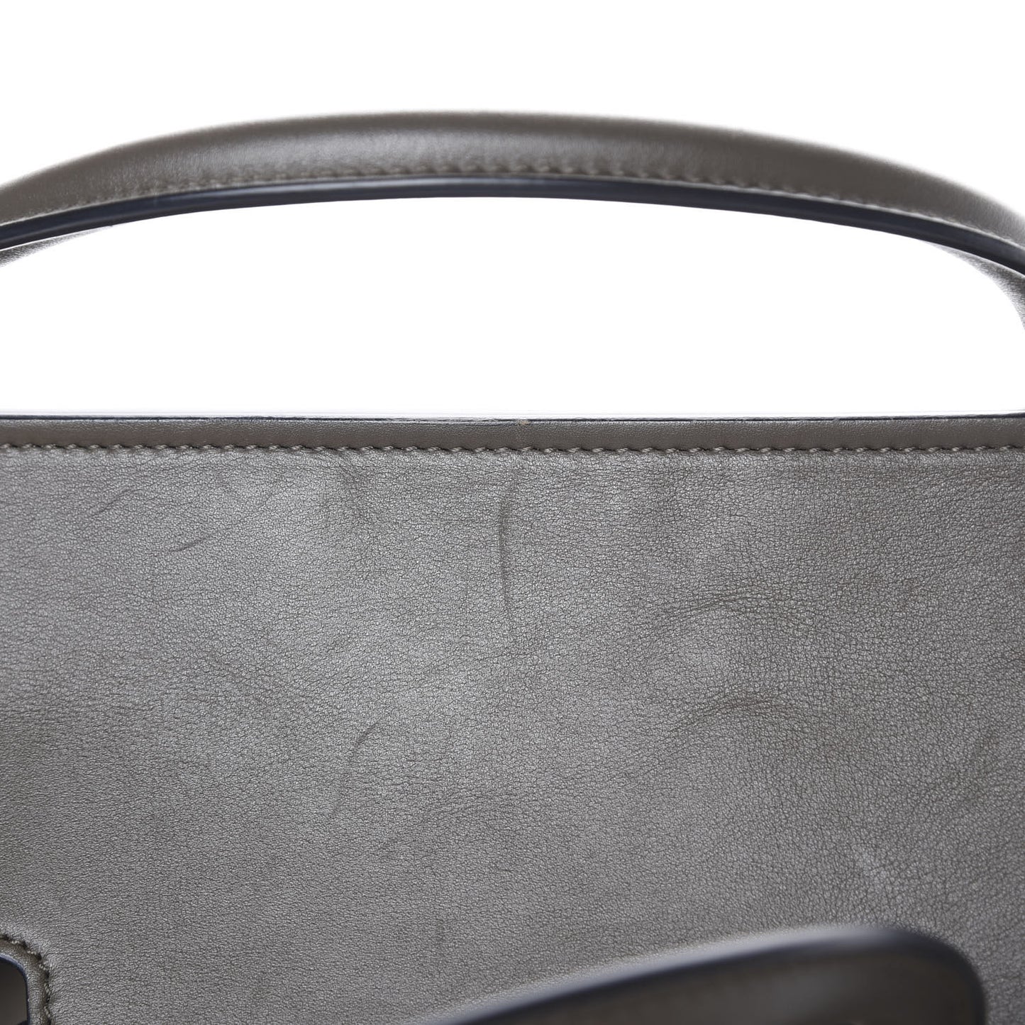 Smooth Calfskin Crocodile Embossed Nubuck Mini Tie Tote Grey