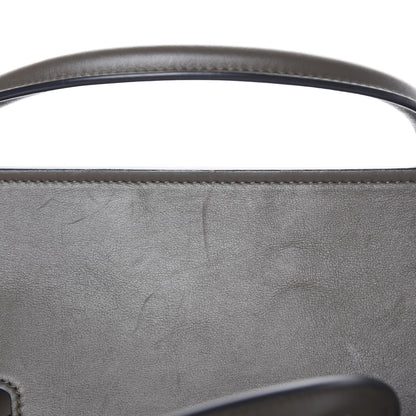 Celine Smooth Calfskin Crocodile Embossed Nubuck Mini Tie Tote Grey 15 of 16