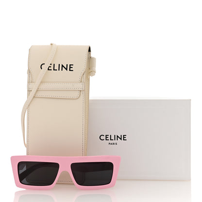 Celine Acetate Monochroms Square Sunglasses CL40214U Light Pink 7 of 7