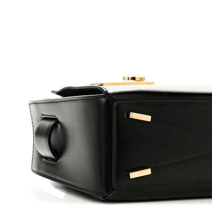 Salvatore Ferragamo Brushed Off Calfskin Small Gancini Buckles Tote Bag Black 8 of 9