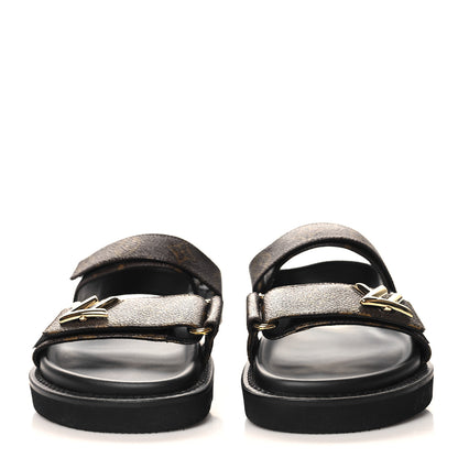 Louis Vuitton Monogram LV Sunset Comfort Flat Sandals 38 Cacao Brown 3 of 9