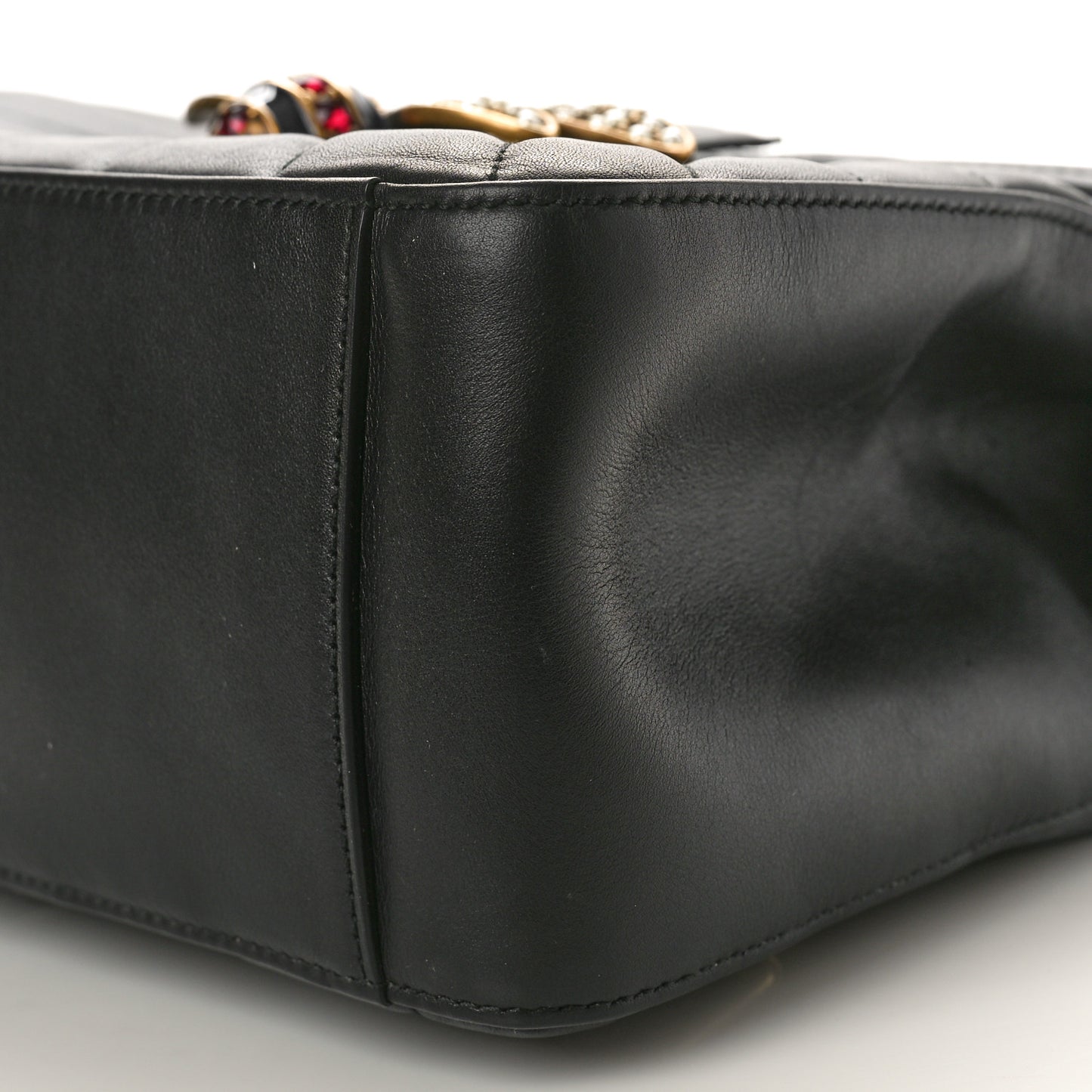 Calfskin Bamboo Trapuntata Queen Margaret Backpack Black
