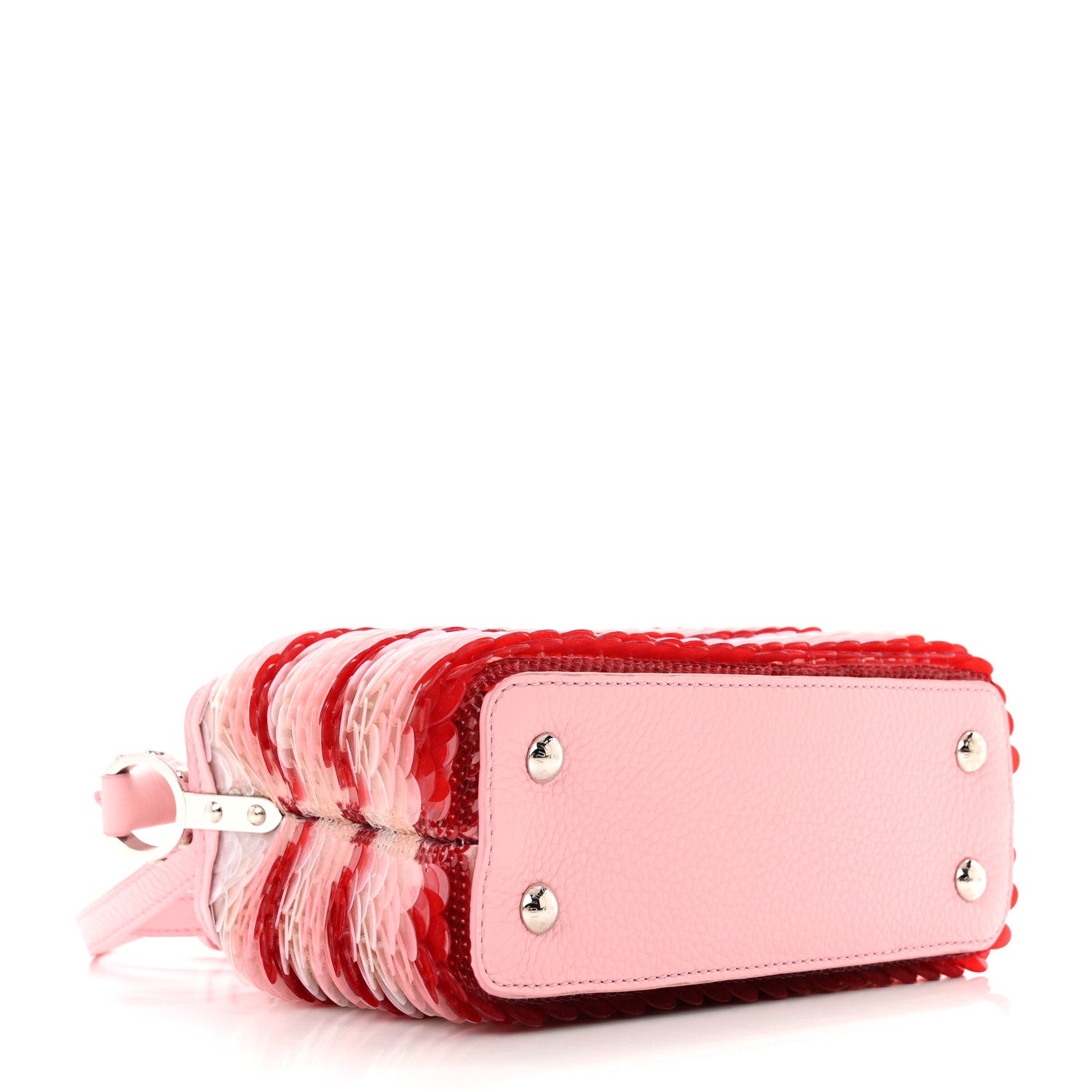 Louis Vuitton Sequins Metallic Taurillon Capucines Mini Pink 4 of 12