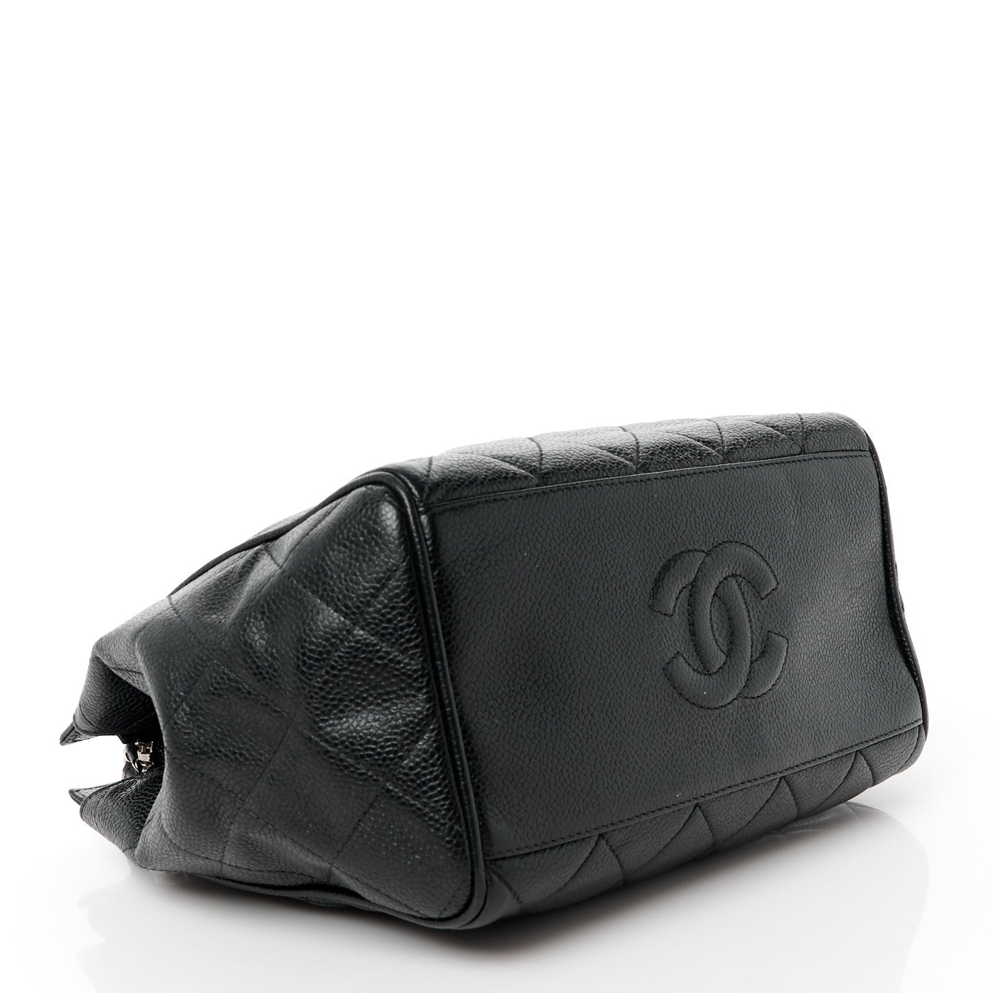 Caviar Quilted Shoulder Bag Black