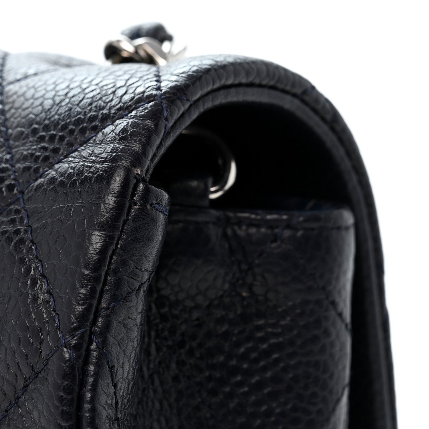 Chanel Caviar Quilted Mini Rectangular Flap Navy 13 of 13