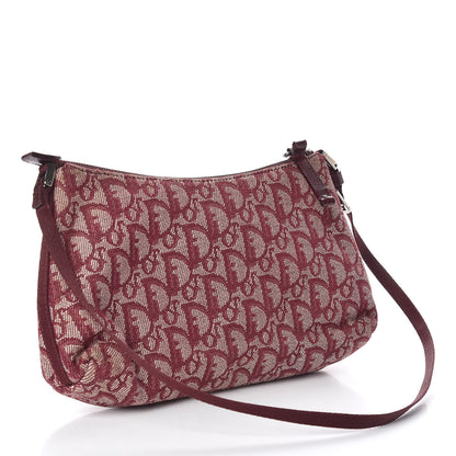 Christian Dior Monogram Shoulder Bag Pochette Burgundy 3 of 11