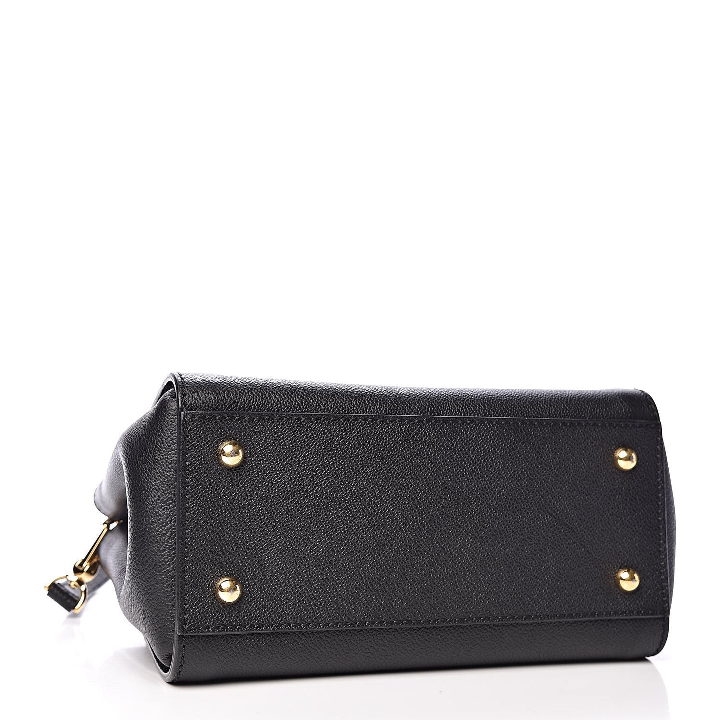 Soft Grain Calfskin Small Buckle Tote Black