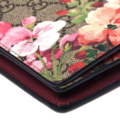 Gucci GG Supreme Monogram Blooms Chain Wallet Beige Multicolor Dry Rose 8 of 8