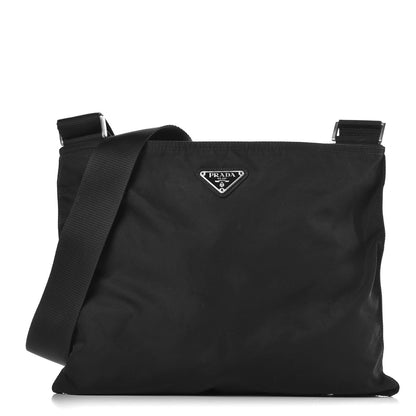 Prada Tessuto Nylon Flat Messenger Bag Black 1 of 7