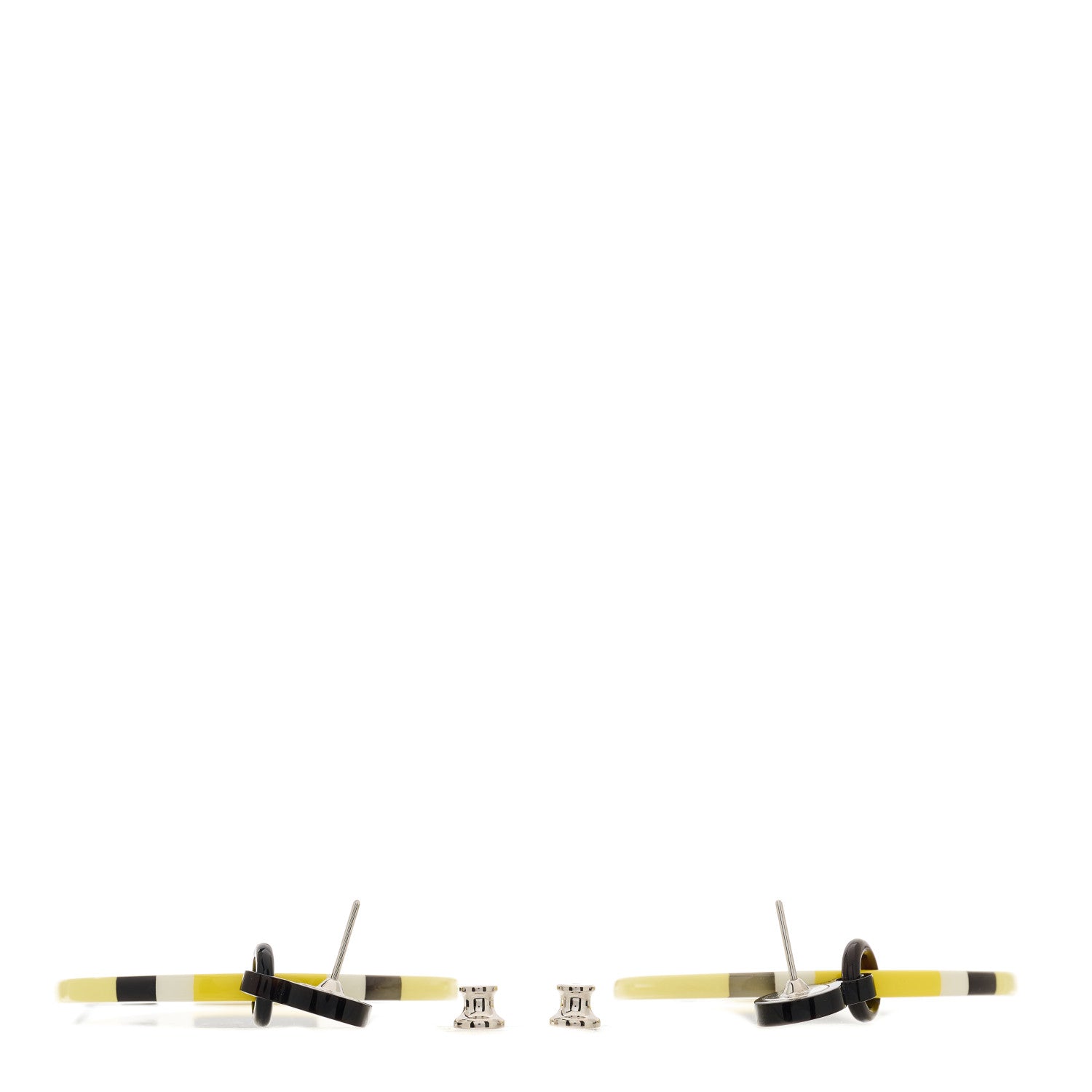 Hermes Lacquered Horn H Equipe Earrings 3 of 6