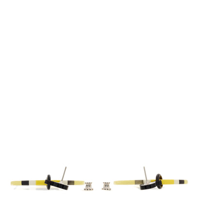 Hermes Lacquered Horn H Equipe Earrings 3 of 6