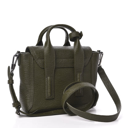 3.1 Phillip Lim 3.1 Textured Calfskin Mini Pashli Satchel Military 3 of 9