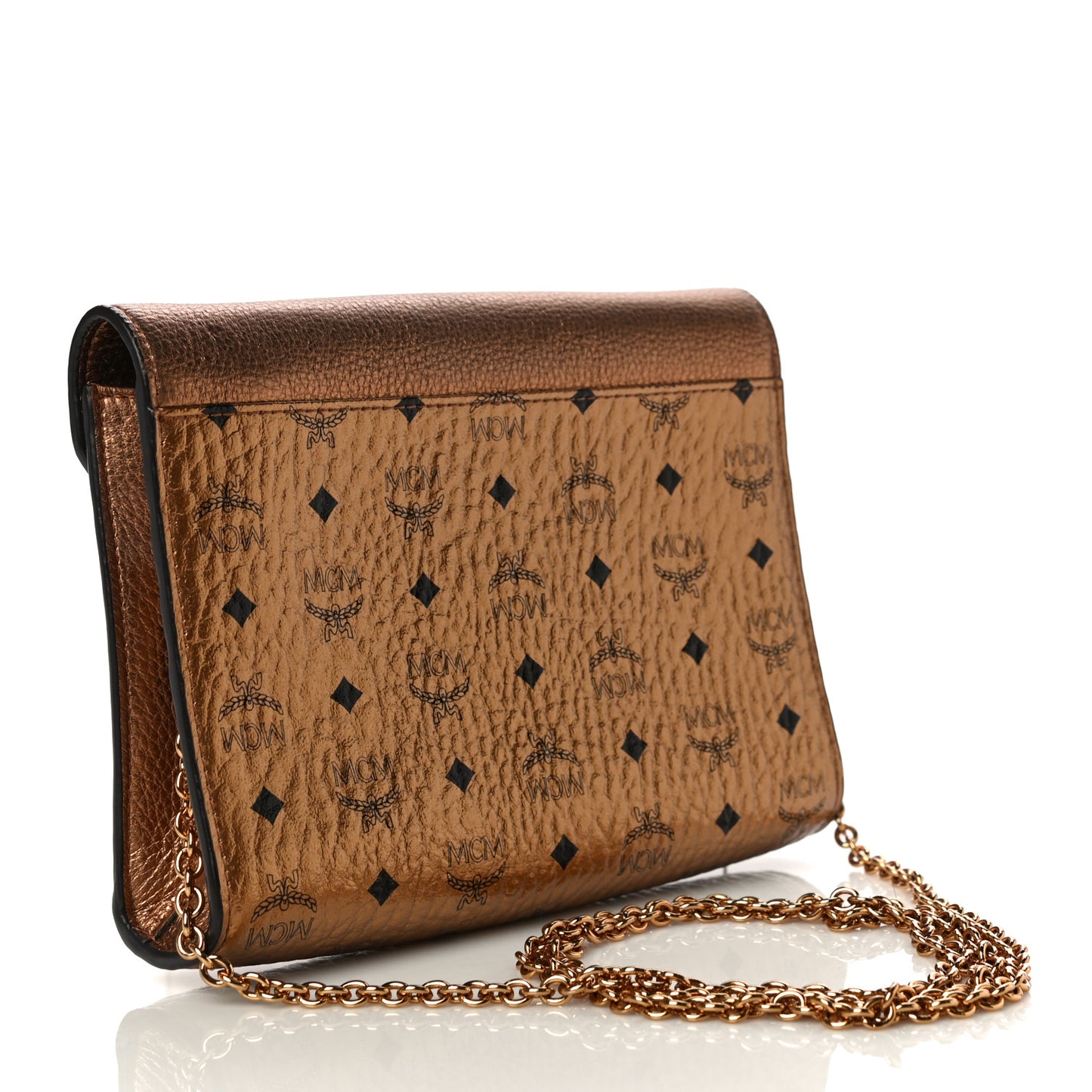 Metallic Visetos Crossbody Gold