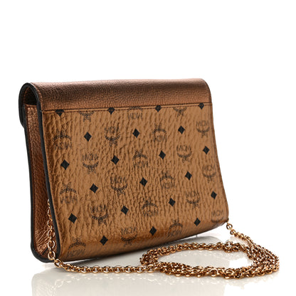 MCM Metallic Visetos Crossbody Gold 3 of 11
