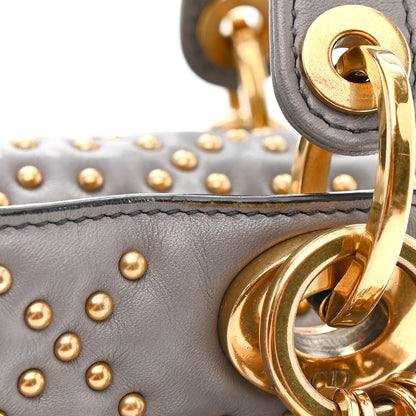Christian Dior Calfskin Cannage Studded Medium Supple Lady Dior Grey 14 of 14