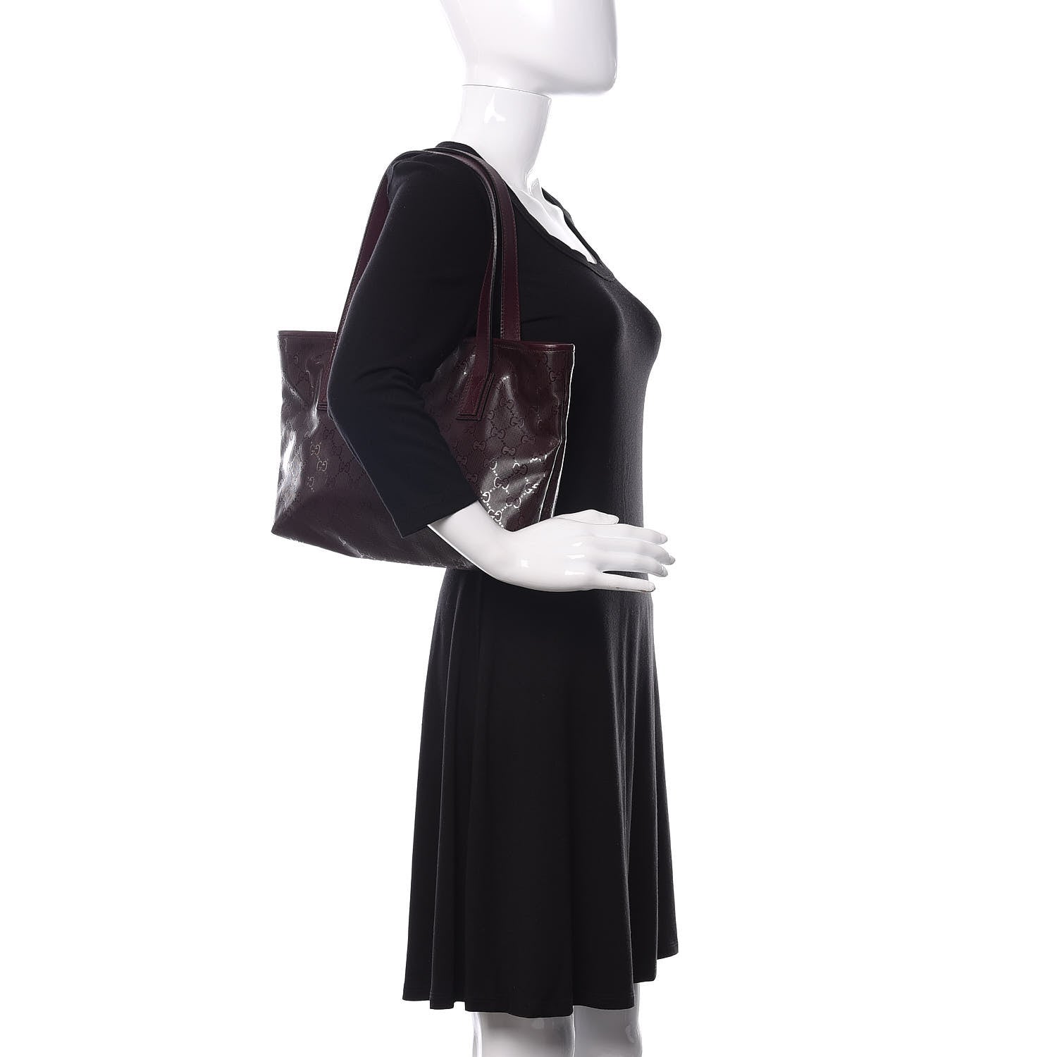 Gucci Imprime Monogram Small Joy Tote Bordeaux 2 of 11