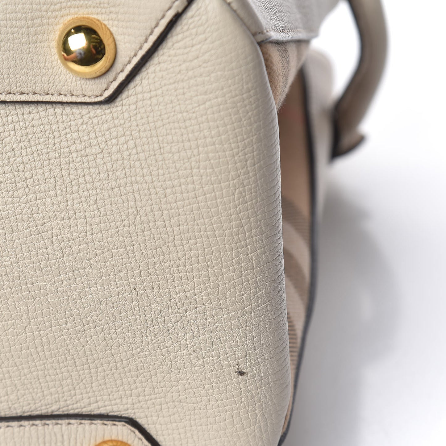 Derby Calfskin House Check Medium Banner Tote Beige