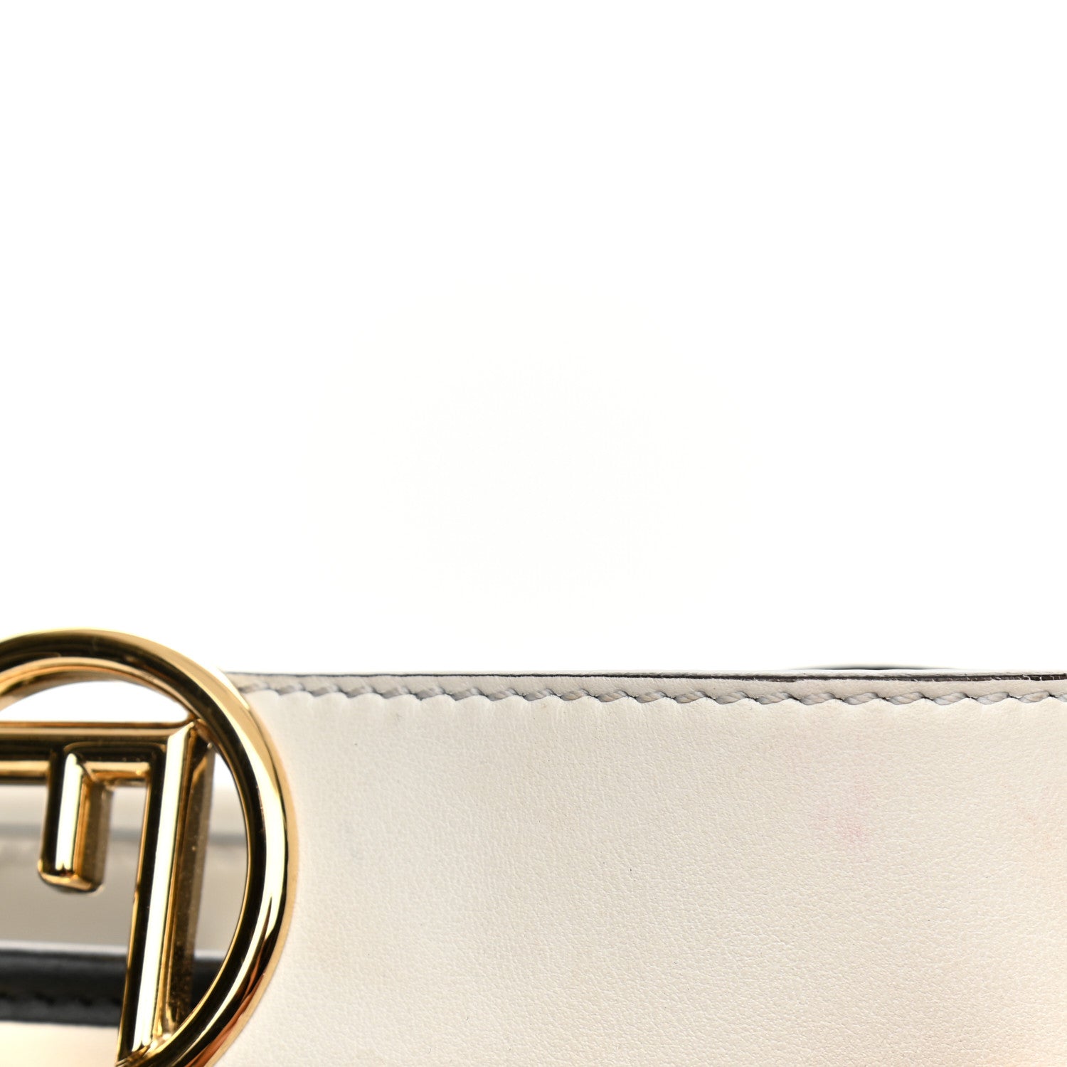 Fendi Vitello Century Opaco F is Fendi Bi-Color Small Runaway Satchel White Ice Black 14 of 15