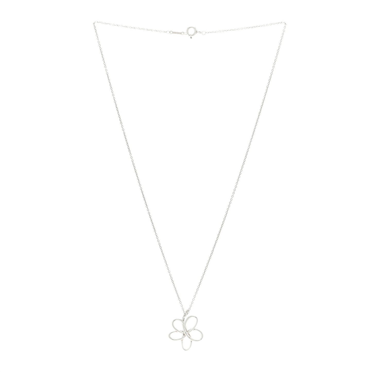 Sterling Silver Paloma Picasso Villa Flower Pendant Necklace