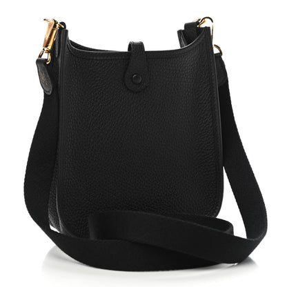 Hermes Taurillon Clemence Evelyne TPM Black 3 of 11
