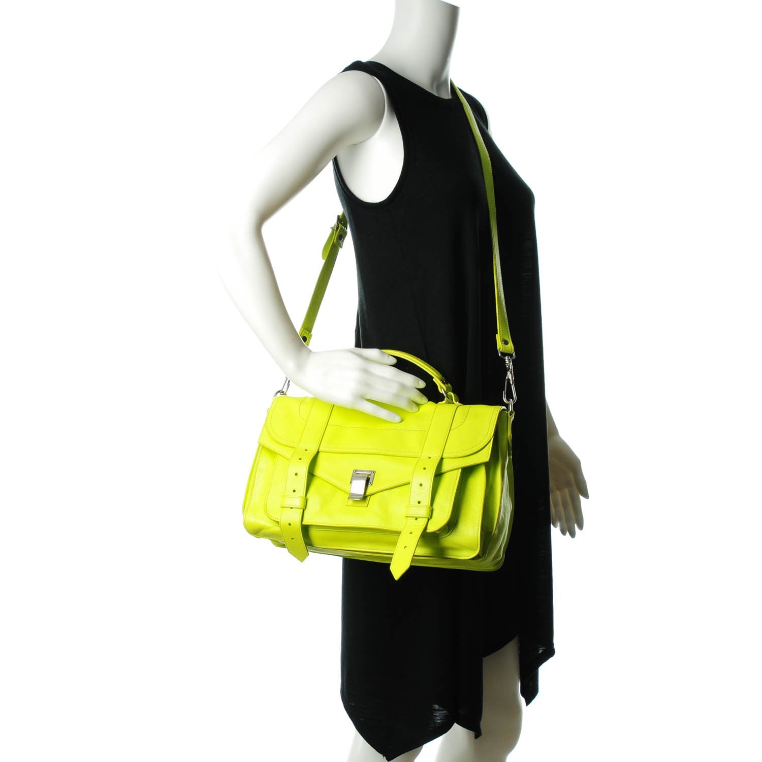 Proenza Schouler Lambskin Medium PS1 Satchel Sulfur 2 of 7