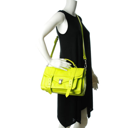 Proenza Schouler Lambskin Medium PS1 Satchel Sulfur 2 of 7