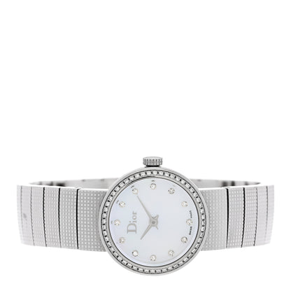 Christian Dior Stainless Steel Diamond Mother of Pearl 23mm La D De Dior Quartz Watch 2 of 4