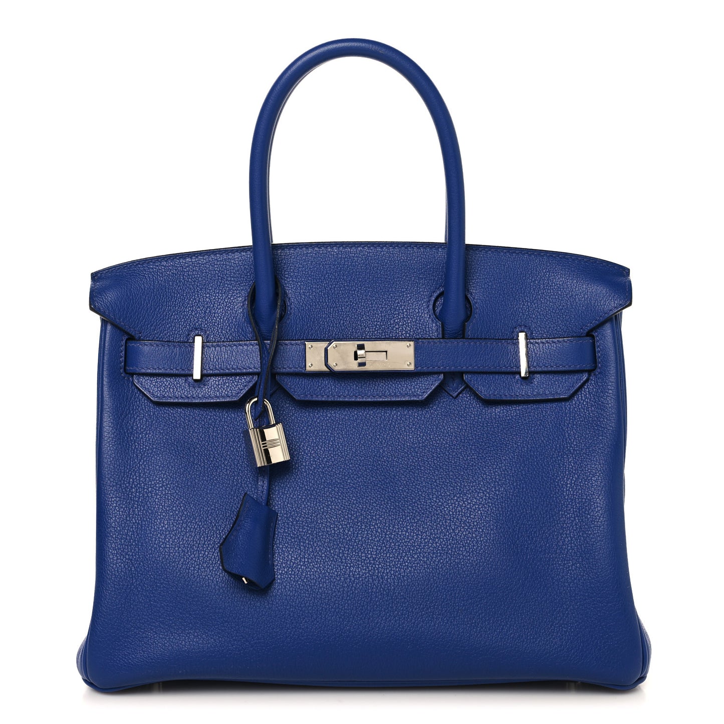 Taurillon Novillo Horseshoe Birkin 30 Bleu Brighton