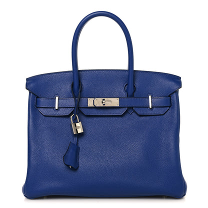Hermes Taurillon Novillo Horseshoe Birkin 30 Bleu Brighton 1 of 13