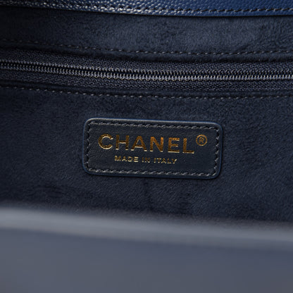 Chanel Caviar Small Studded Deauville Tote Navy 9 of 11