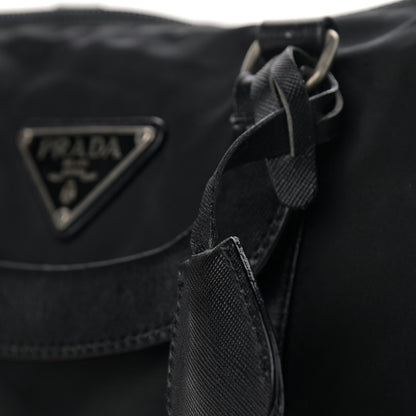 Prada Tessuto Nylon Saffiano Top Handle Bag Black 10 of 14