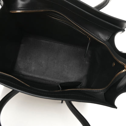 Celine Bullhide Calfskin Mini Bi-Color Luggage Black White 4 of 12