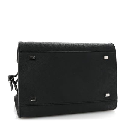 The Row Matte Grained Calfskin Soft Margaux 10 Bag Black 4 of 9