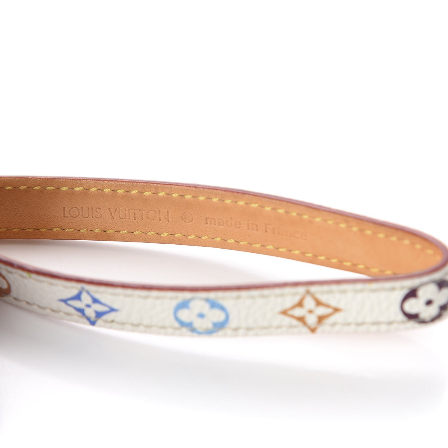 Monogram Multicolor Phone Strap White