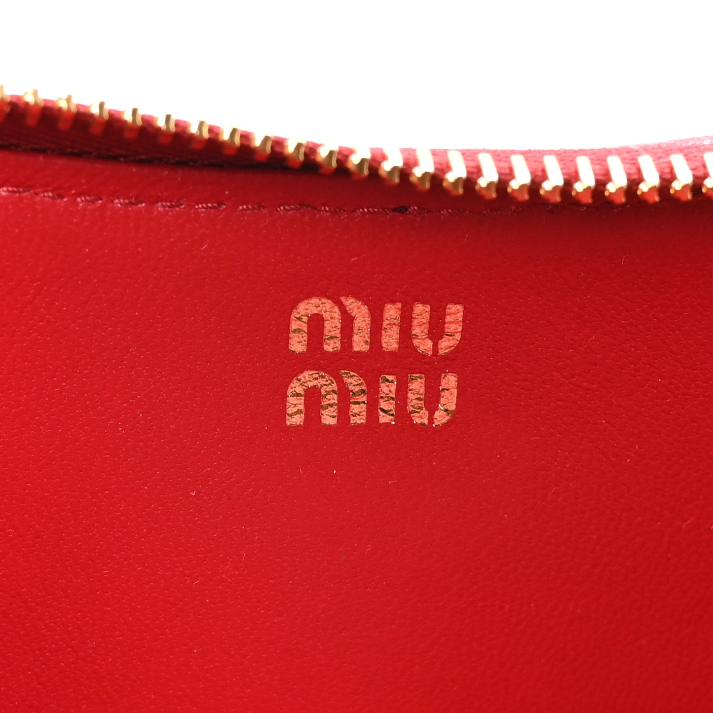 Nappa Matelasse Clutch With Strap Red