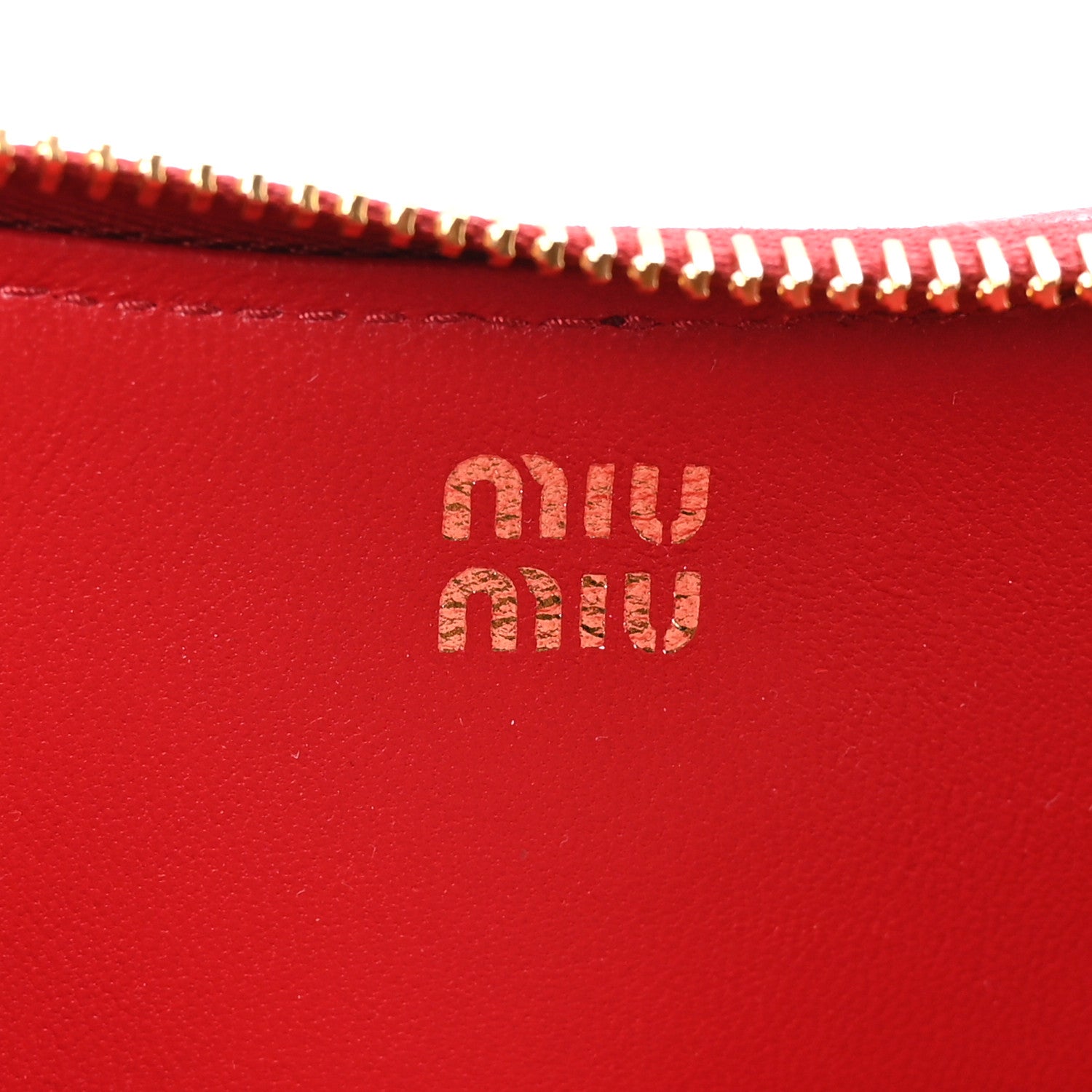 Miu Miu Nappa Matelasse Clutch With Strap Red 6 of 9