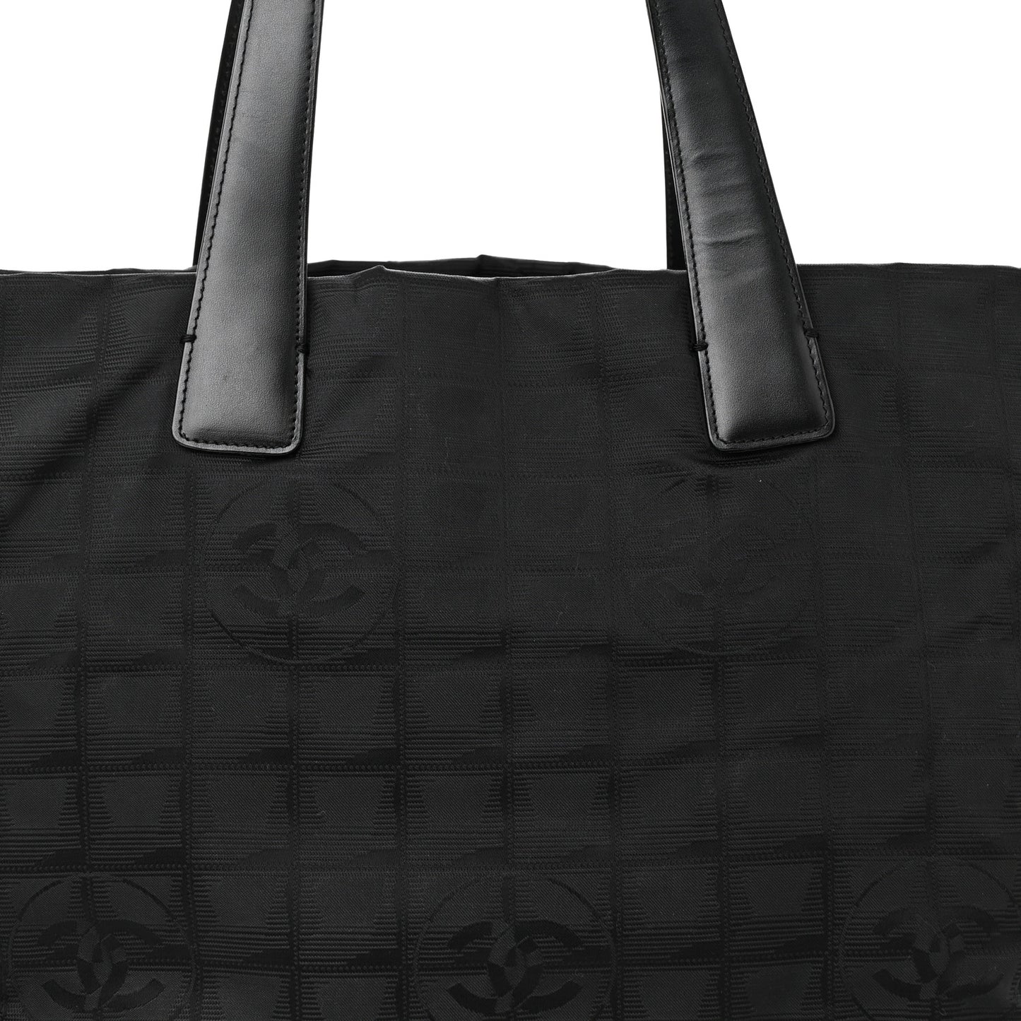 Nylon Large Travel Tote Black